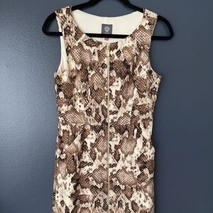 Snake Skin Print Vince Cameo Zip Up Dress